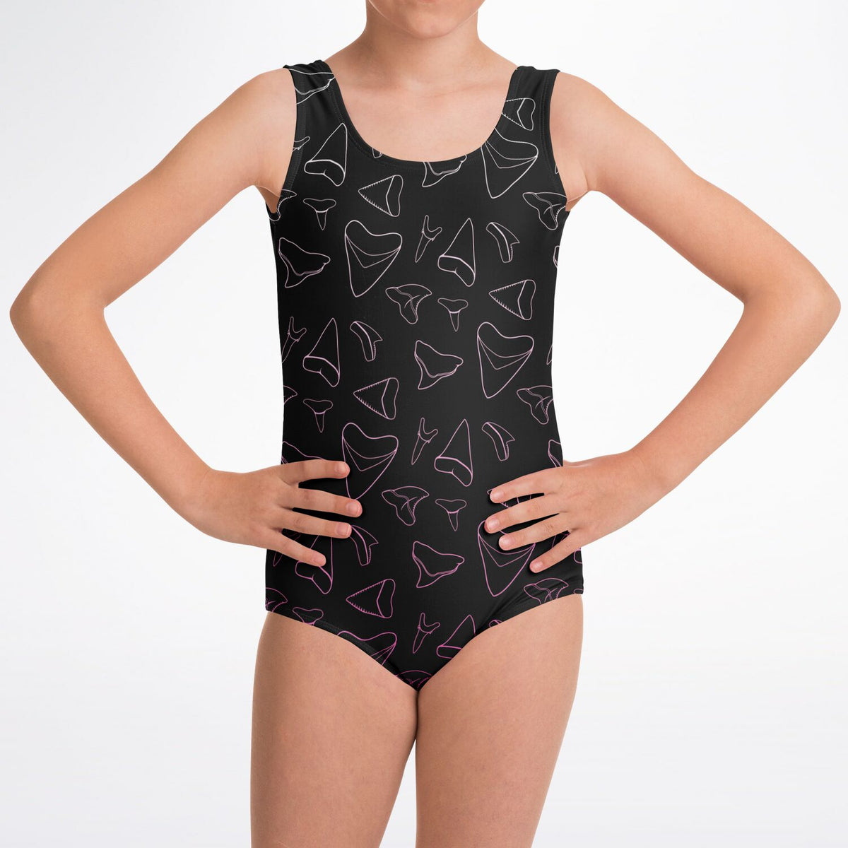 Kid's One Piece Shark Tooth Swimsuit - FREE SHIPPING – Fossil Hog