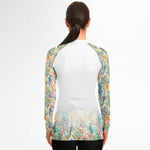 PREMIUM WOMEN'S WATERCOLOR REEF AND MEGALODON RASH GUARD - FREE SHIPPING